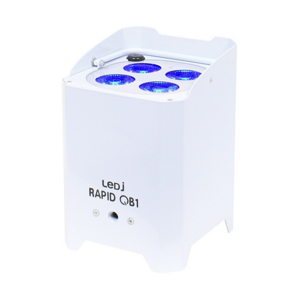 LEDJ Rapid QB1 HEX Wireless Battery Uplighters (White)