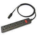 PowerCON True1 (Male) to 13A (Female) 4-Gang | Power Cable Extension