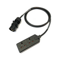 16A (Male) to 13A (Female) 2-Gang | Power Cable Adaptor