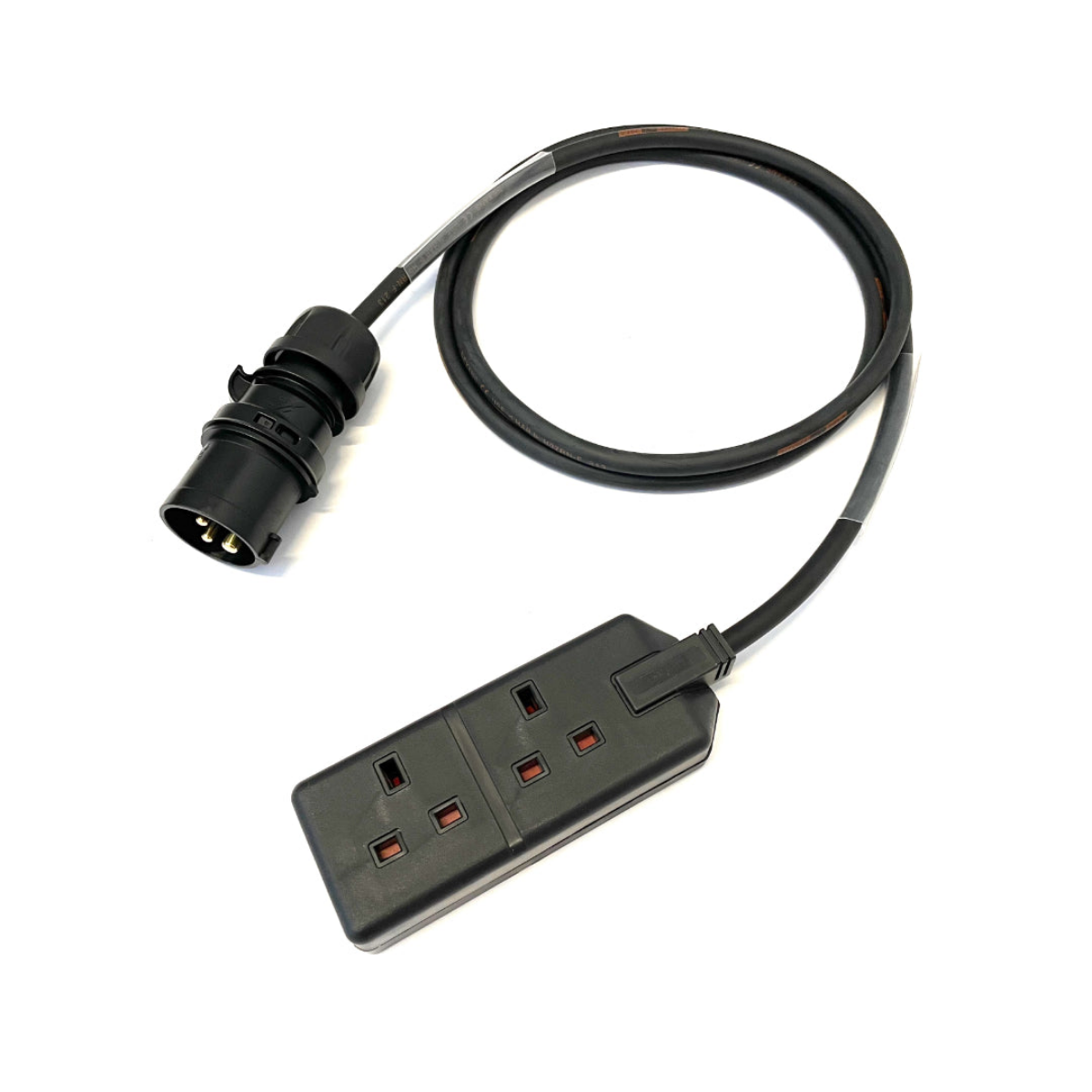 16A (Male) to 13A (Female) 2-Gang | Power Cable Adaptor