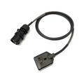 16A/1ph (Male) to 13A (Female) 1-Gang | Power Cable Adaptor