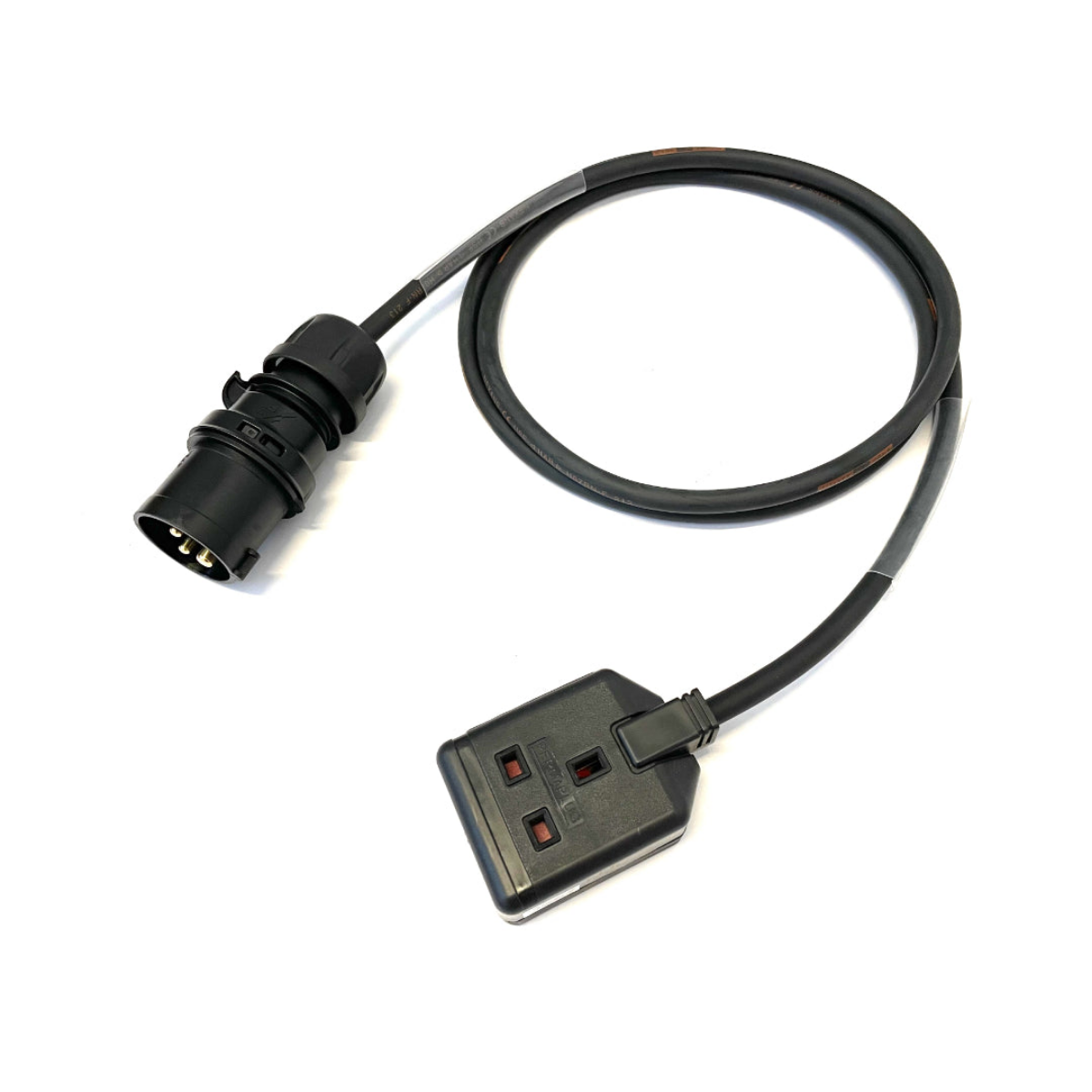 16A/1ph (Male) to 13A (Female) 1-Gang | Power Cable Adaptor