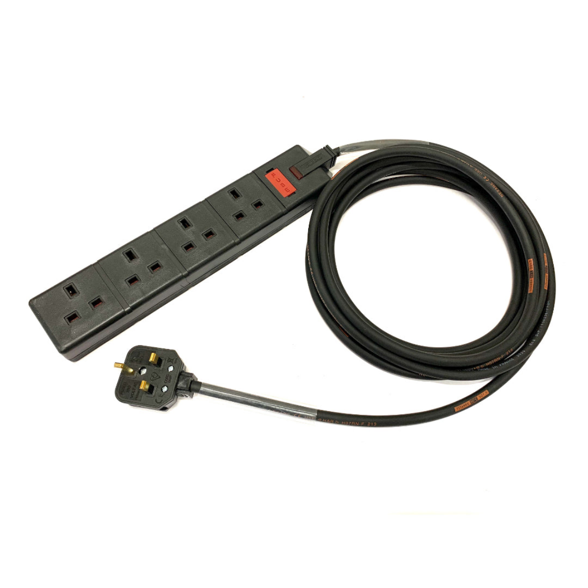 13A (Male) to 13A (Female) 4-Gang | Power Cable Extension