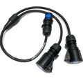 16A/1ph (Male) to 2x 16A/1ph (Female) | Power Cable Adaptor